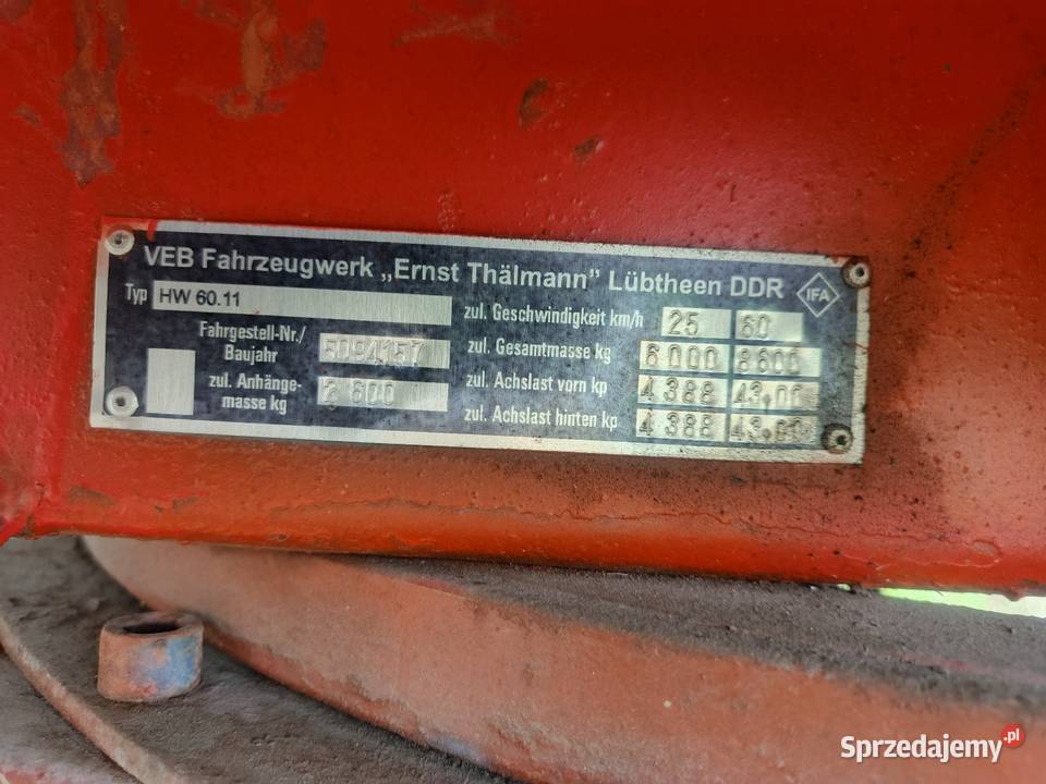 Przyczepa IFA możliwa wymiana na ciągnik c330 Przyczepy rolnicze Jeziernia