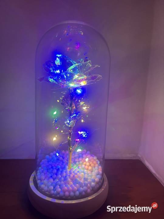 Lampka Róża w szkle