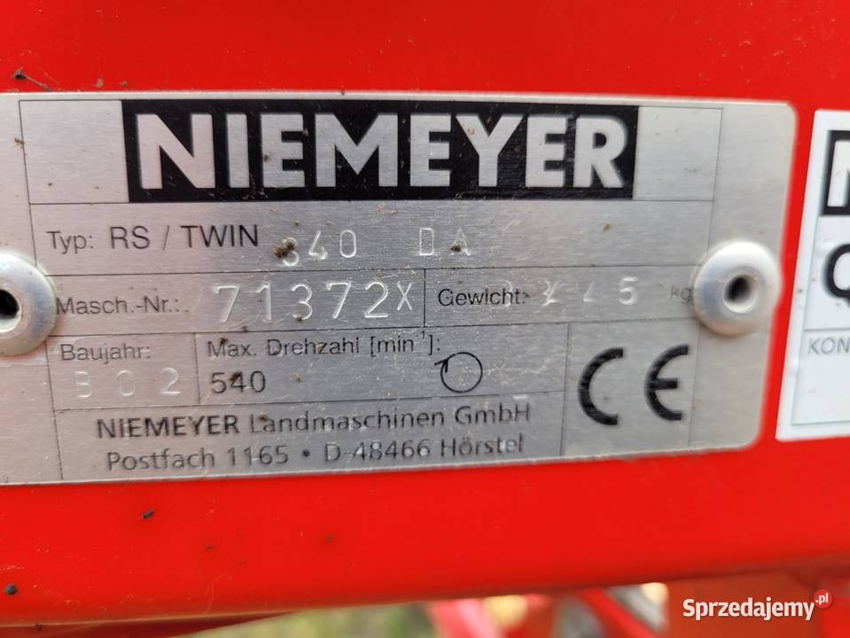 Zgrabiarka do siana NIEMEYER Przyrów sprzedam
