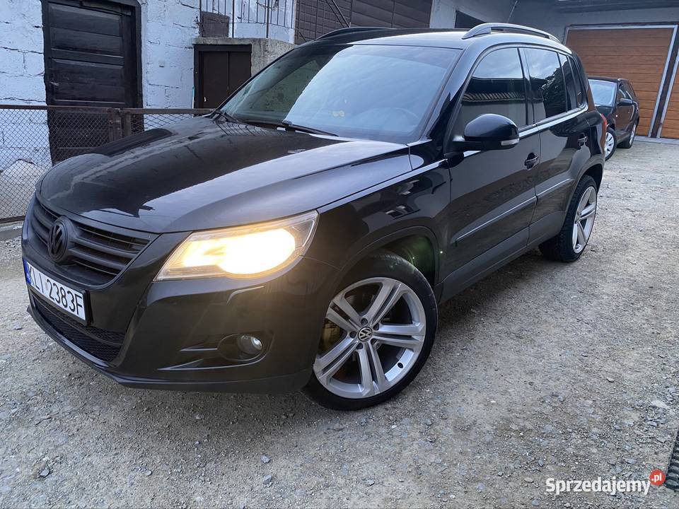 VW Tiguan 5n 2008r 4x4 14tsi ciemne szyby czarny klimatyzacja małopolskie Dobra
