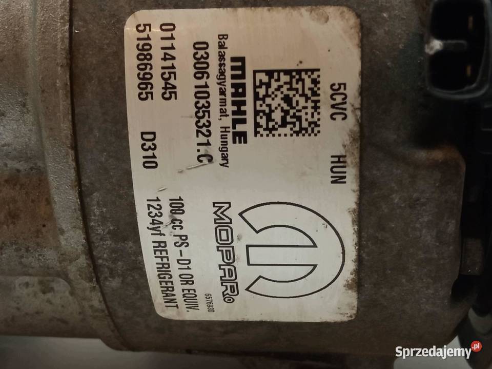 SPRĘŻARKA KLIMATYZACJI 51986965 14 16V Fiat Tipo osobowe