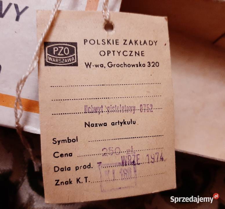 Uchwyt pistoletowy do aparatów fotograficzny PZO