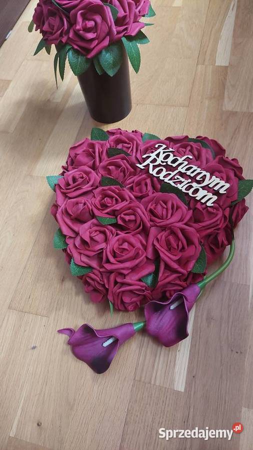 Kompozycja nagrobna komplet z kwiatami do wazonu śląskie Rybnik