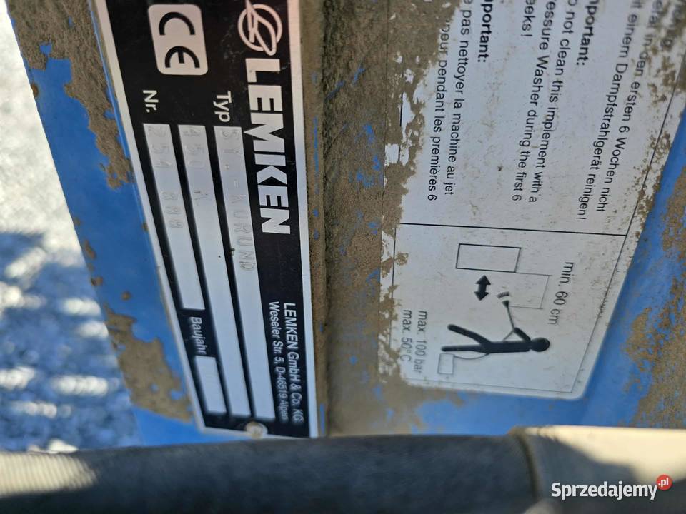 Agregat uprawowy hydrauliczny LEMKEN KORUND45m nieuszkodzony łódzkie Bolesławiec sprzedam