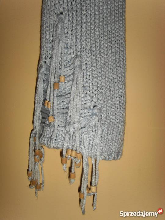 SWETEREK DAMSKI NIEBIESKI KORALIKI WROCŁAW Inny materiał Swetry i golfy Wrocław