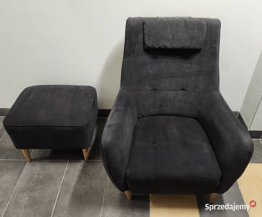 fotel z podnóżkiem agata meble