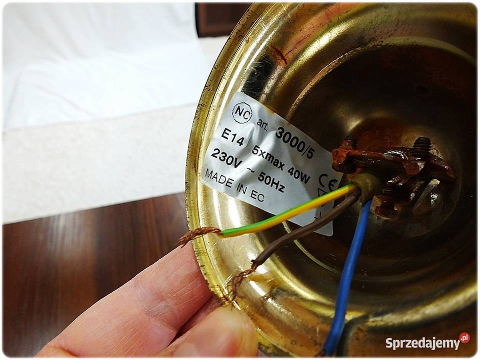 Lampa wisząca sufitowa Złoty żyrandol 5 ramienny Żary