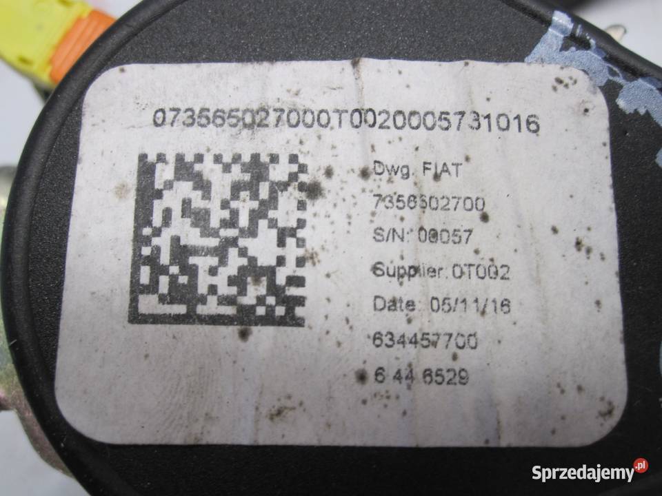 FIAT TIPO II 16r pas bezpieczeństwa prawy przód świętokrzyskie Kielce