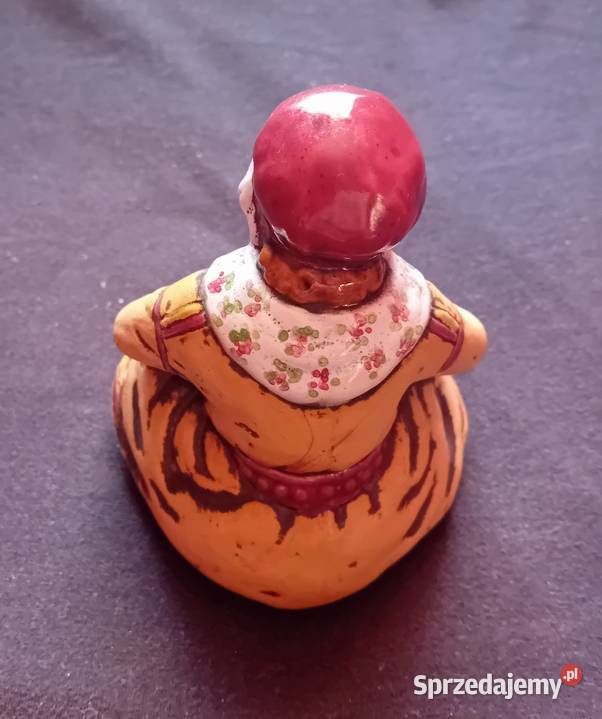 Ceramiczna figurka staruszka w stroju ludowym wielkopolskie Koźminek sprzedam