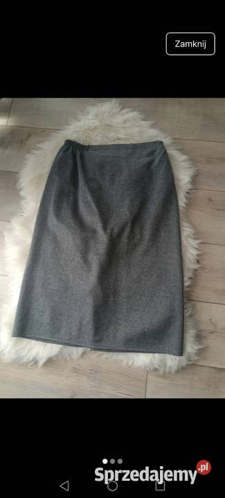 Spódnica szara na gumce elegancka jesień retro Krosno
