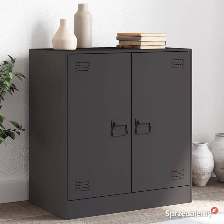 Szafka boczna czarna 67x39x73 stal WM841673
