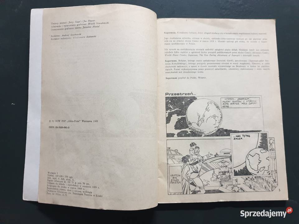 Superman 50 Lat 1989 Kultura i Rozrywka pomorskie Gdynia