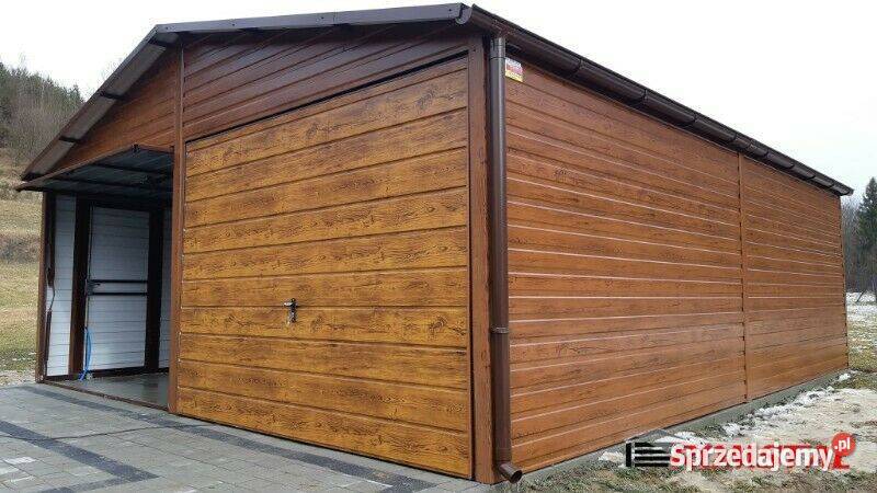 Garaż Blaszany Drewnopodobny 6x6m Dwuspadowy Strzelce Opolskie