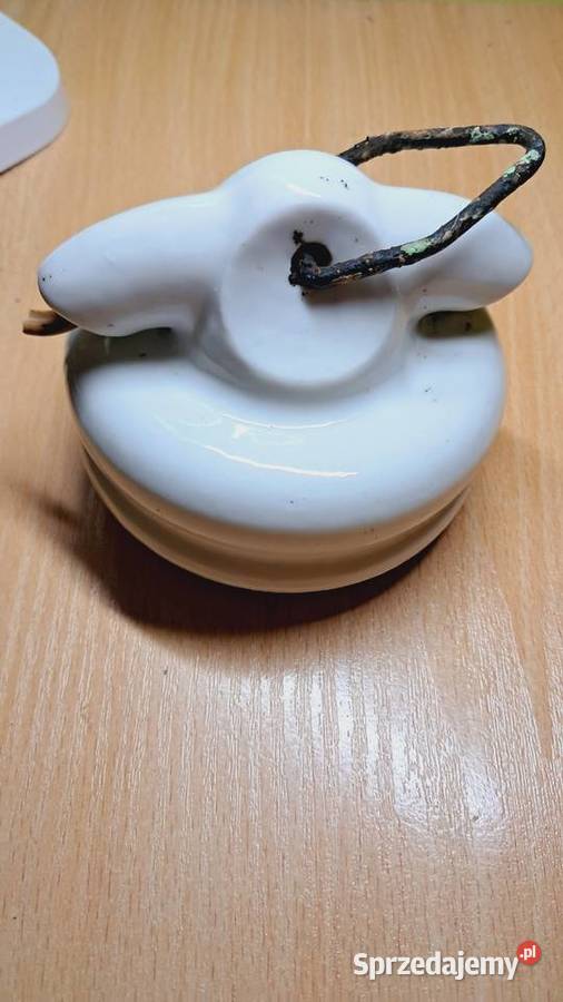 Stara Porcelanowa Oprawa Do Lampy PRL Vintage