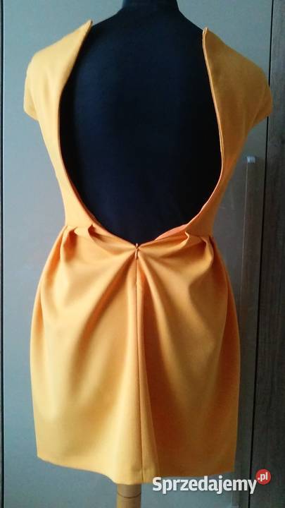 Sukienka Musztardowa S rozkloszowana sprzedam