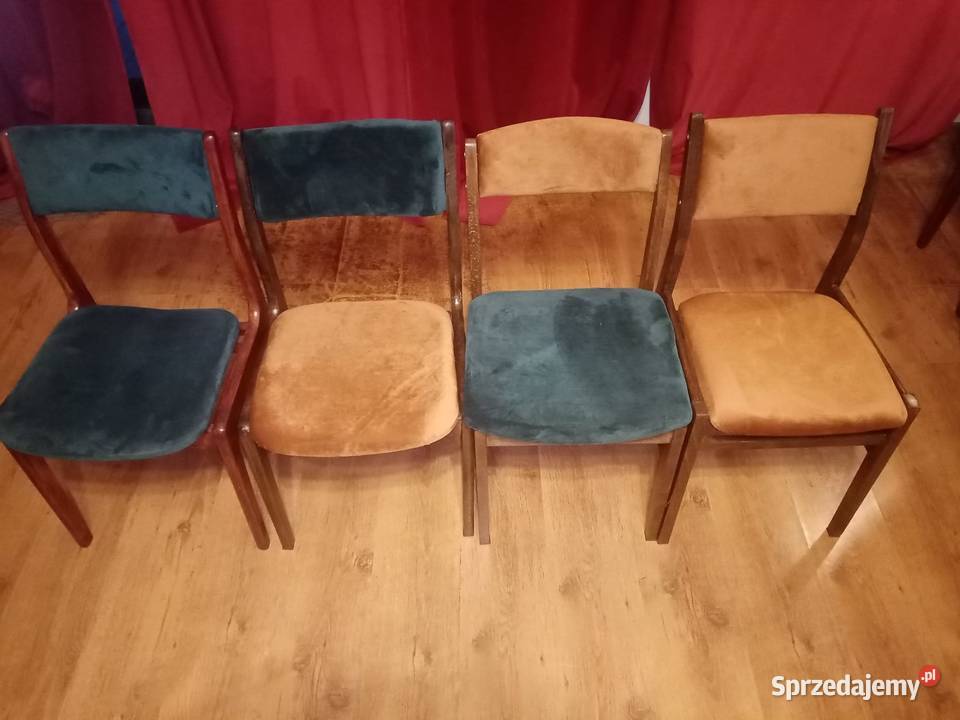 4 krzesła PRL renowacji 50cm Krzesła dolnośląskie Krotoszyce