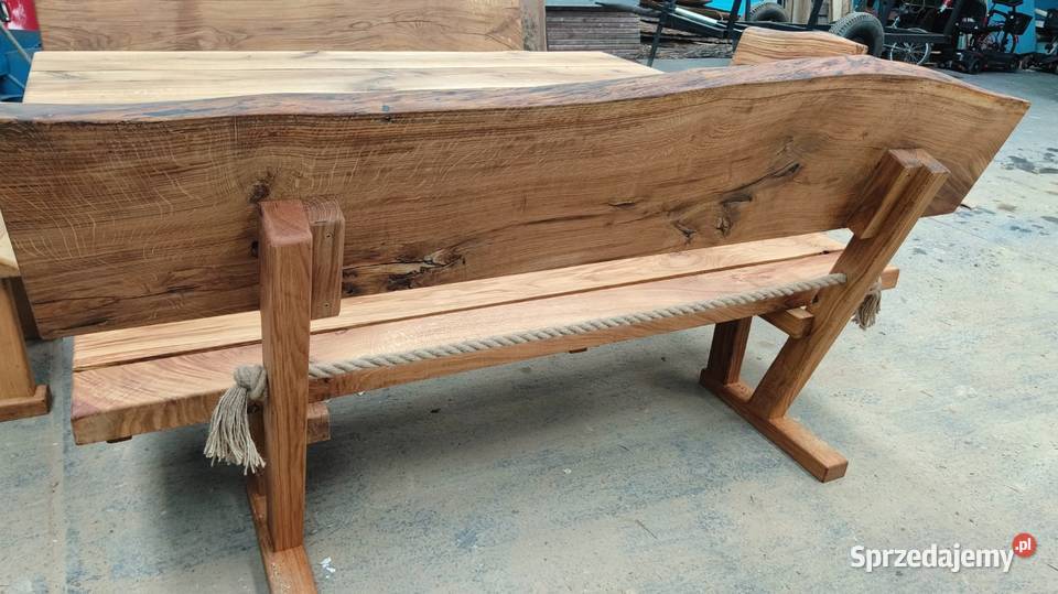 Meble ogrodowe tarasowe dąb biesiadne masywne świętokrzyskie Starachowice
