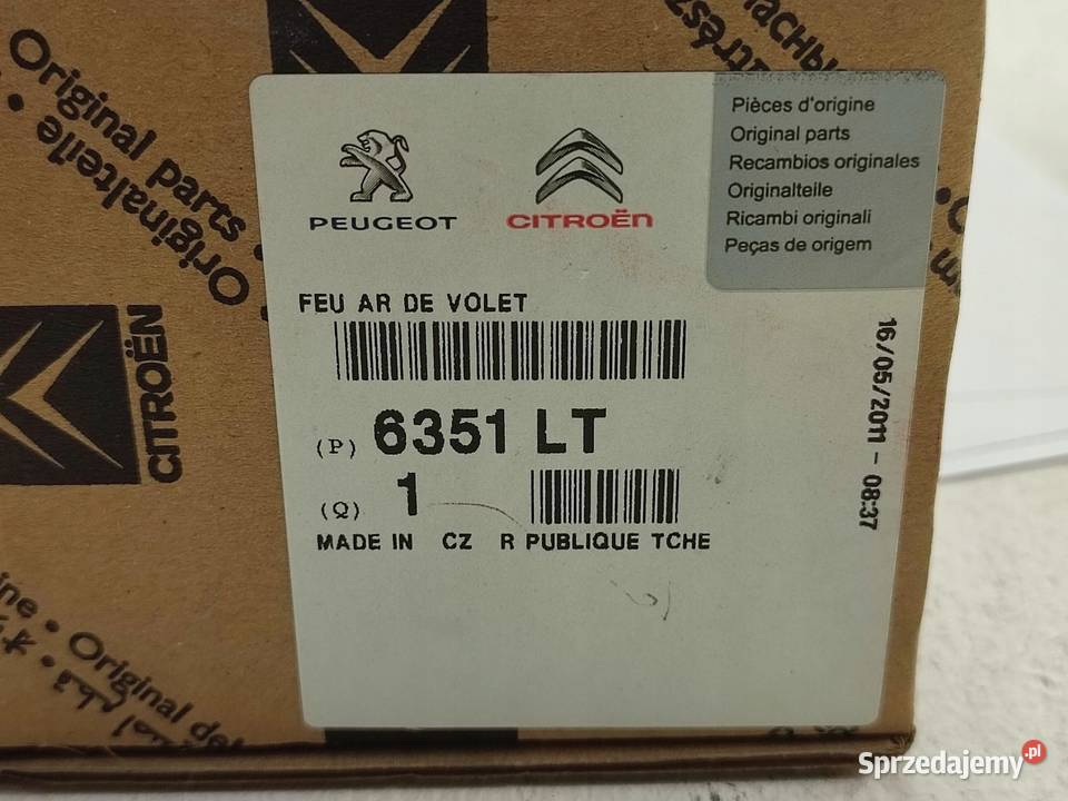 LAMPA PRAWY TYŁ CITROEN C5 X7 20082017 NOWA
