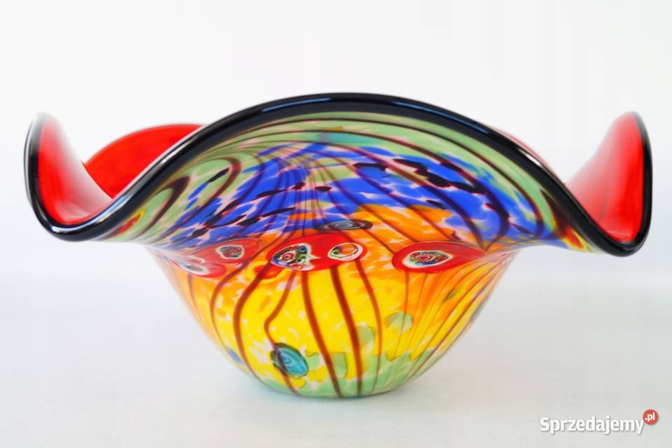 MISA MURANO Style piękna duża owocarka kolorowa