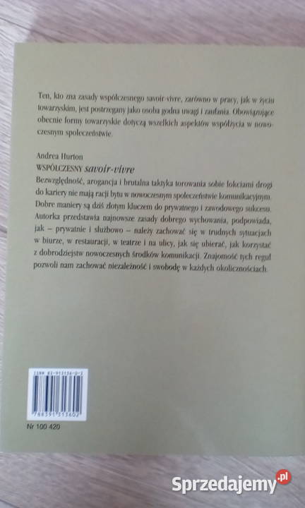 Współczesny savoir vivre plus Legnica sprzedam