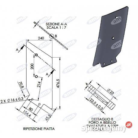 Osłona grządzieli MICHEL wysoka lewa Sieradz