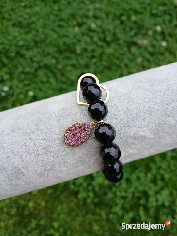 Bransoletka damska z Onyksu fasetowanego z Kielce sprzedam