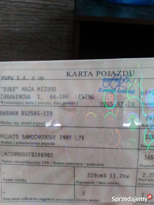 QUAD BASHAN 250S11B Szczytniki