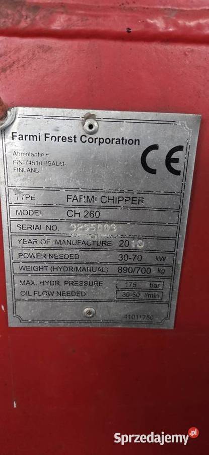rębak farmi chipper ch260 Tuliłów