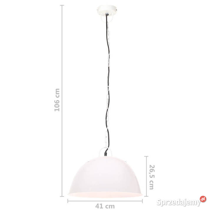 Industrialna lampa wisząca 25 W biała okrągła 41 Pozostałe Warszawa