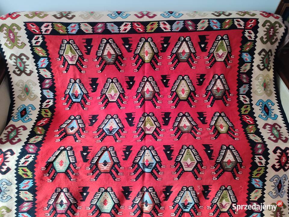 Kilim wełniany duży z zawieszkami podlaskie Białystok sprzedam