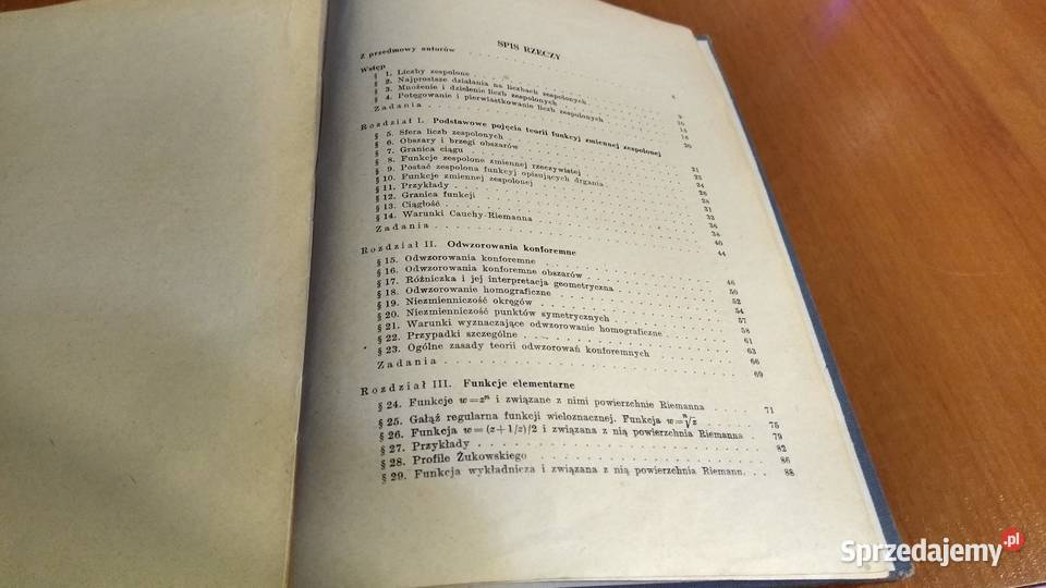 Funkcje zmiennej zespolonej i niektóre ich studia Gdańsk