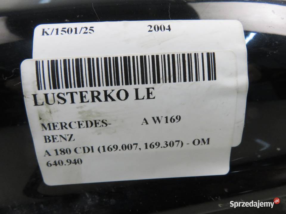 LUSTERKO LEWE MERCEDESBENZ A W169 A3140417 160 osobowe