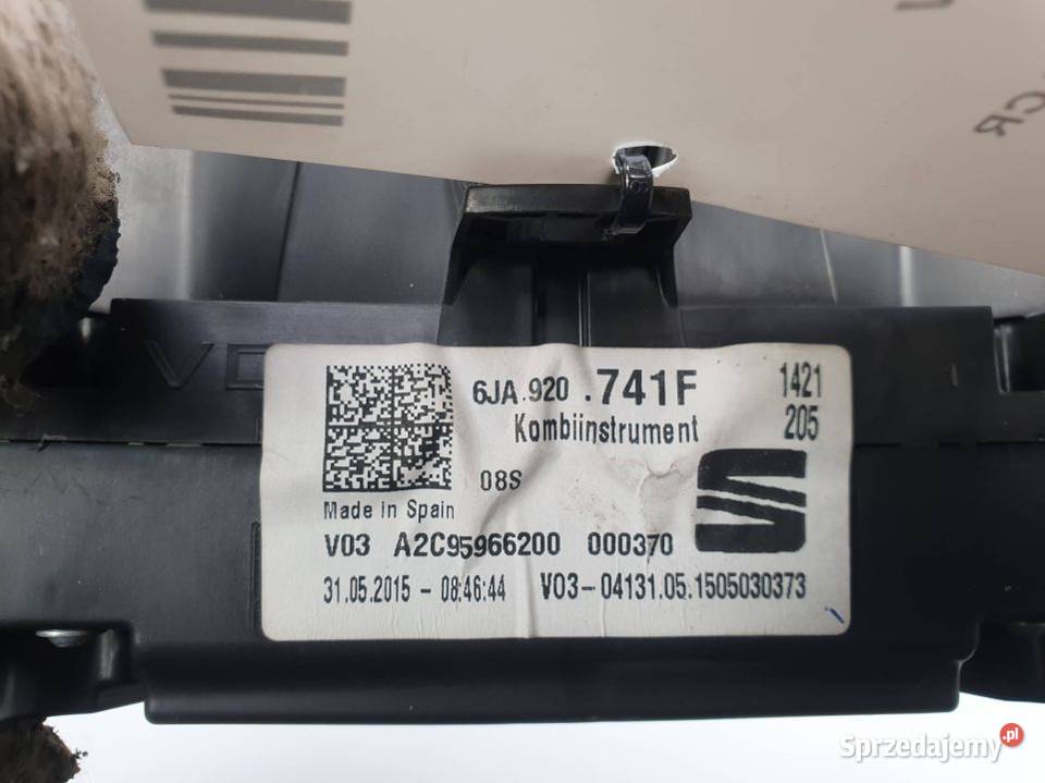 LICZNIK ZEGAR SEAT TOLEDO IV 6JA920741F kujawsko-pomorskie Lipno