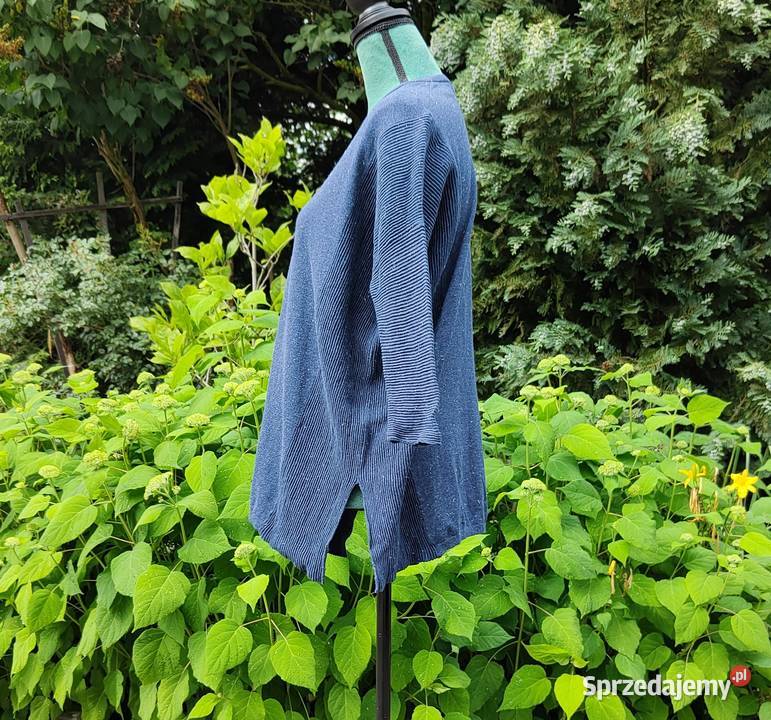 Granatowy sweter bluzka Mango S 35 M 38 oversize niebieski