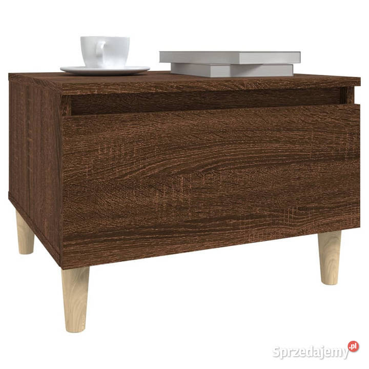 Stolik boczny brązowy dąb 50x46x35 materiał