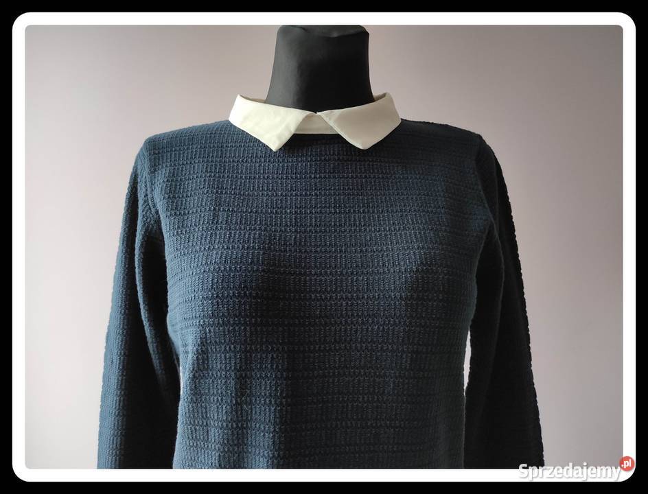House Basic sweter bluzka ML granatowa z Płock