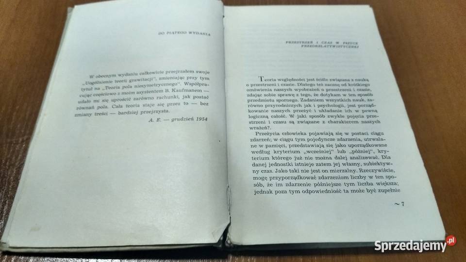 Istota teorii względności Albert Einstein wyd 1 Gdańsk