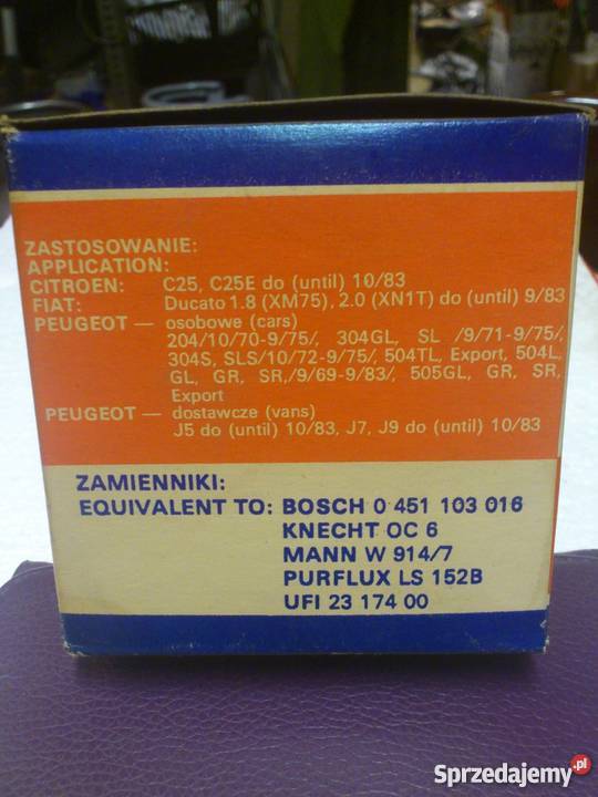 Filtr oleju PP 48 Gdynia sprzedam