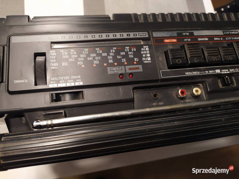 Radio Magnetofon 2 Kasetowy SHARP WQT234 Unikat