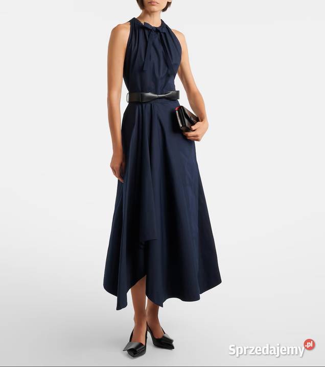 Skórzane czółenka slingback z zapięciem Twisted
