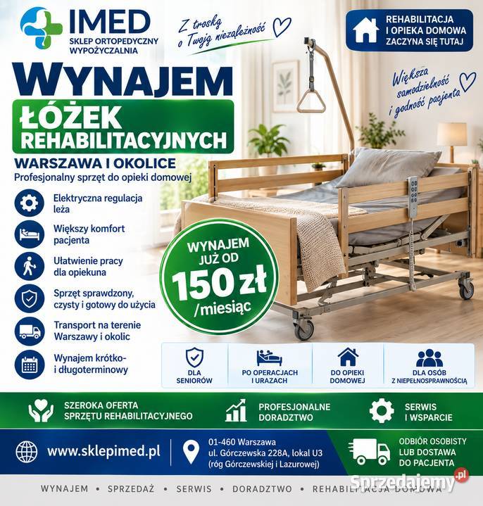 WYPOŻYCZALNIA SPRZĘTU REHABILITACYJNEGO WARSZAWA