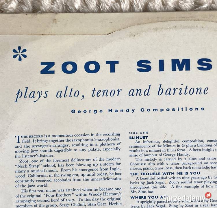 Zoot Sims Plays Alto Tenor And Baritone