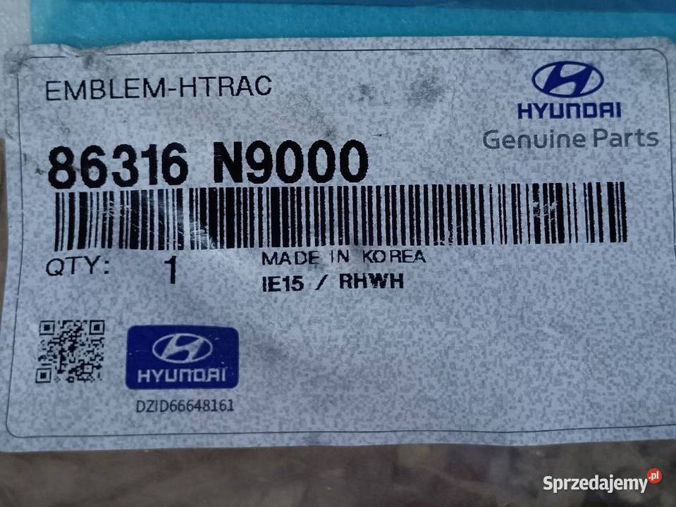 HYUNDAI TUCSON NX4 MK4 22 EMBLEMAT BAGAŻNIKA osobowe Pleszew sprzedam