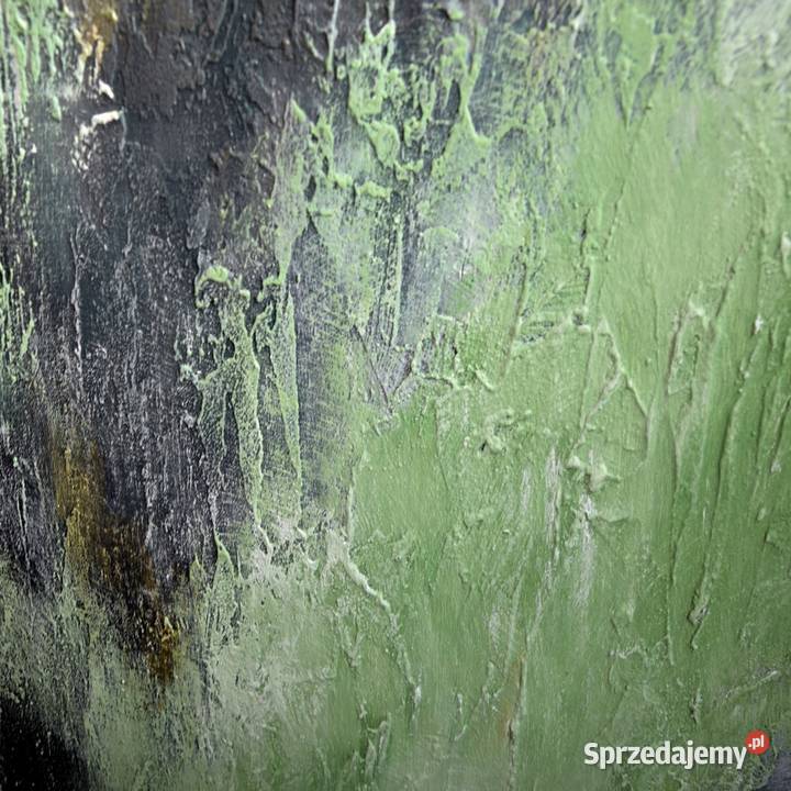 Green zone V abstrakcja obraz ręcznie malowany Malbork