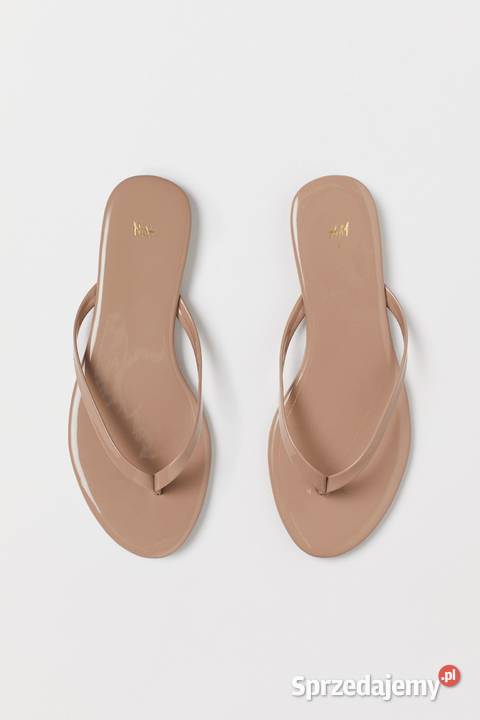 klapki japonki beżowy HM 39 H&M Damskie mazowieckie Warszawa