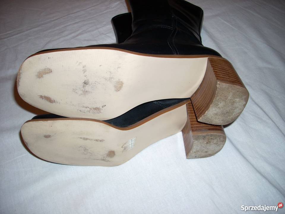 Gładkie czarne kozaczki 39 40 kozaki Nowy Sącz