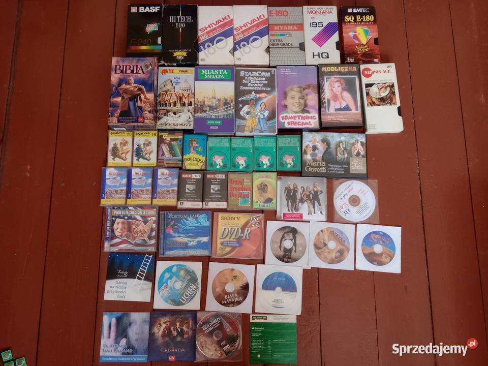 kasety wideo kasety audio płyty DVD płyty CD Lubecko