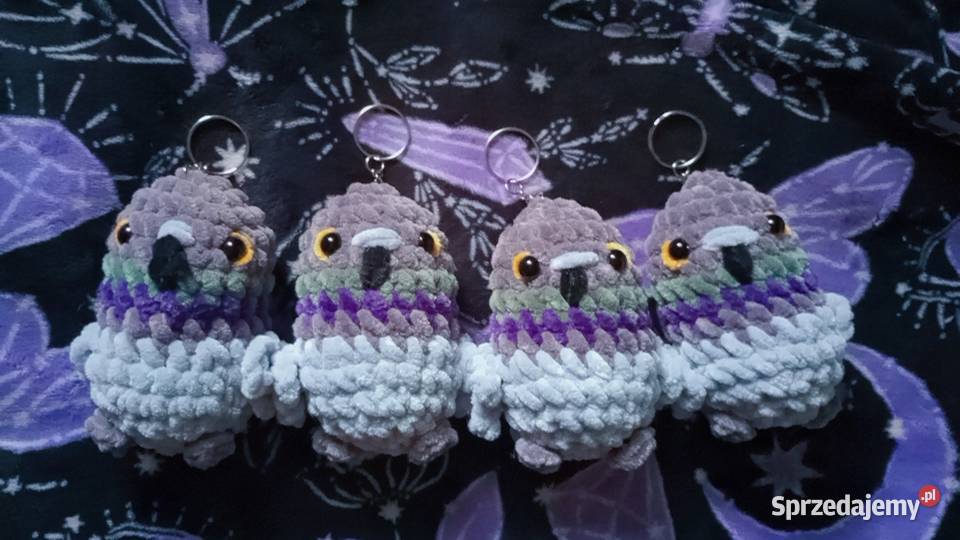 Szydełkowany breloczek gołąb Włocławek