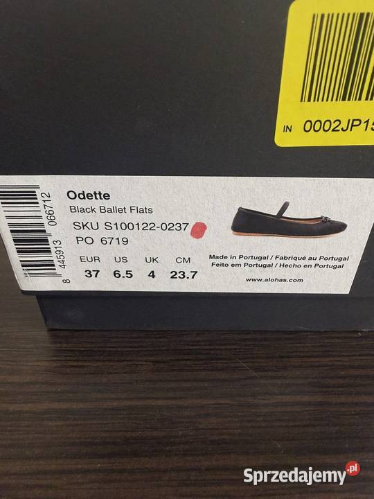 Baleriny damskie Alohas Odette czarny Warszawa