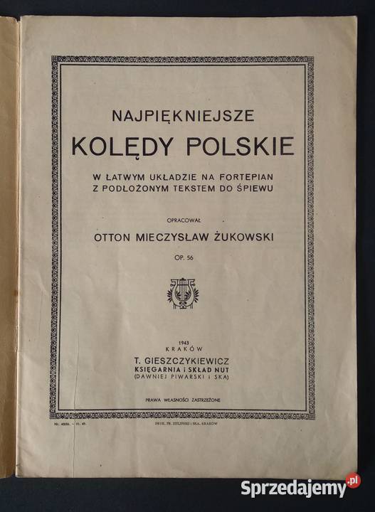 Kolędy Polskie zeszyt z 1943 r Radom